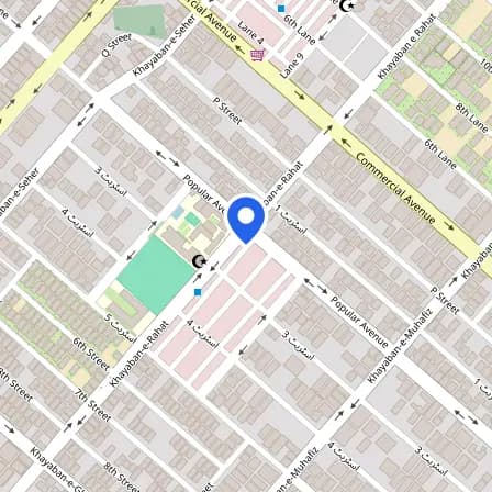 Map showing the location of IT Academy Pro - Pearson Test Center in Karachi Division