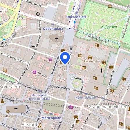 Map showing the location of Prometric Test Center in Munich