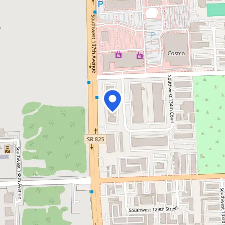 Map showing the location of Pearson Professional Assessments - Sun Training Center in Miami