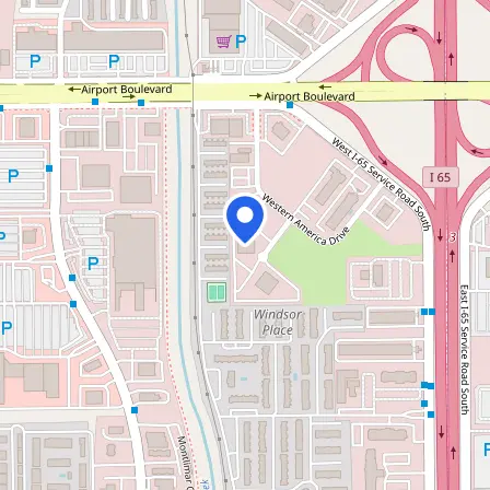 Map showing the location of Pearson Professional Centers-Mobile AL in Executive Center One Mobile