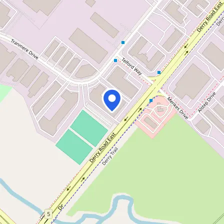 Map showing the location of IELTS Test Centre - BITTS Testing Services in Mississauga
