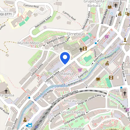 Map showing the location of Language Testing Services in Urretxu