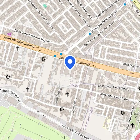 Map showing the location of IELTS Test Centre - SUN English in Surabaya