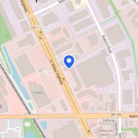 Map showing the location of Prometric Test Center in Jacksonville