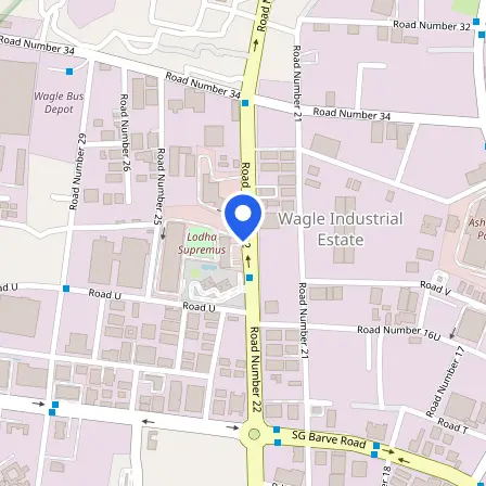 Map showing the location of IDP Education India - Thane in Thane