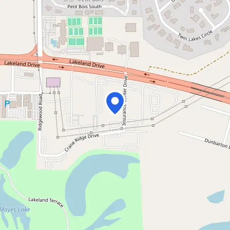 Map showing the location of PSI Examination Services in Jackson