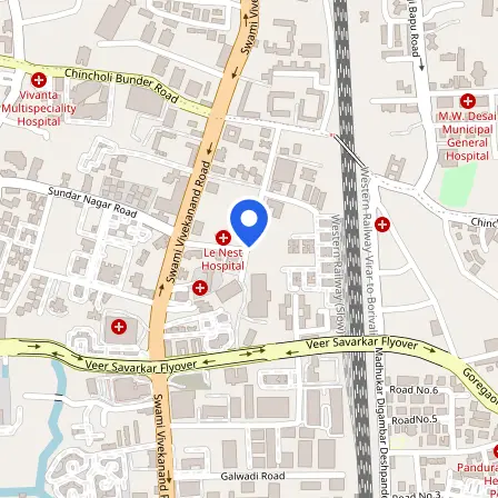 Map showing the location of Prometric Test Center in Mumbai