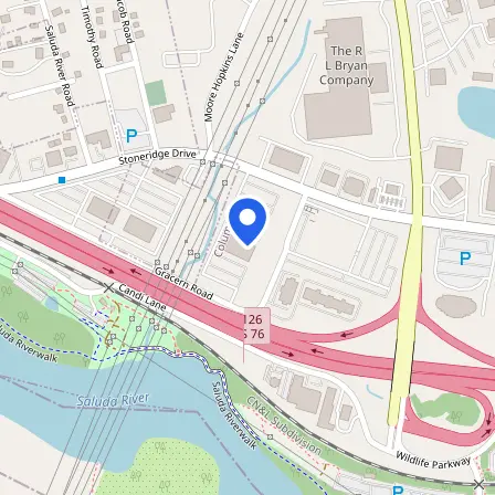 Map showing the location of Pearson Professional Center in Columbia
