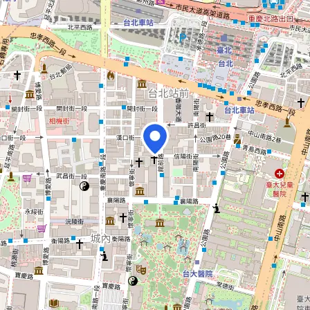 Map showing the location of Times International Language School in Taipei