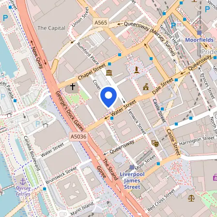 Map showing the location of Pearson Professional Centre - Liverpool in Liverpool