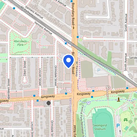 Map showing the location of MOSAIC CELPIP Test Centre Boundary Road in Vancouver