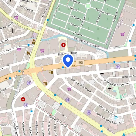Map showing the location of Pearson Professional Centers in Makati
