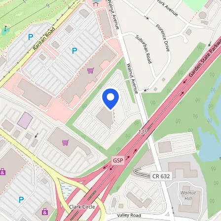 Map showing the location of Prometric Test Center in Clark