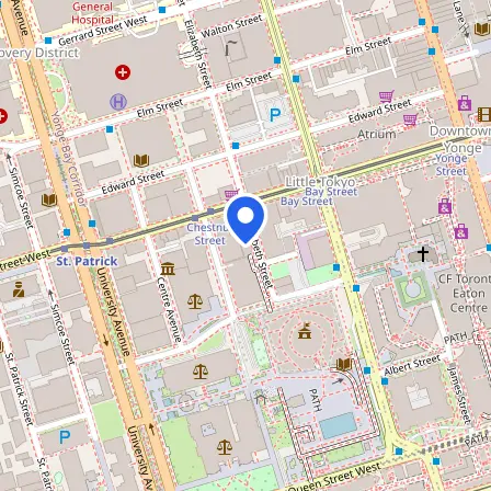 Map showing the location of CES Exams Toronto in Toronto