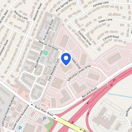 Map showing the location of PSI Testing Center in Columbia