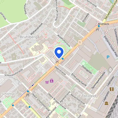 Map showing the location of Goethe Prüfungszentrum - Swiss Exams in Winterthur