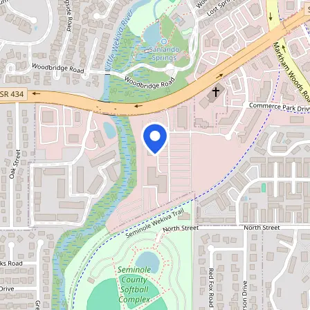 Map showing the location of Prometric Test Center in Longwood