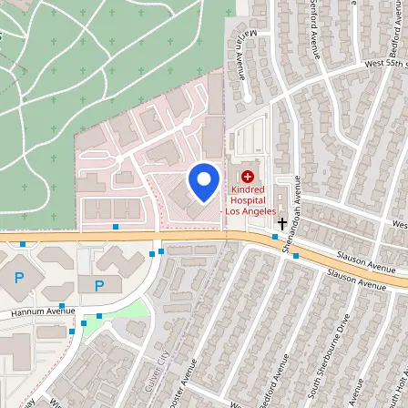 Map showing the location of Prometric Test Center in Culver City