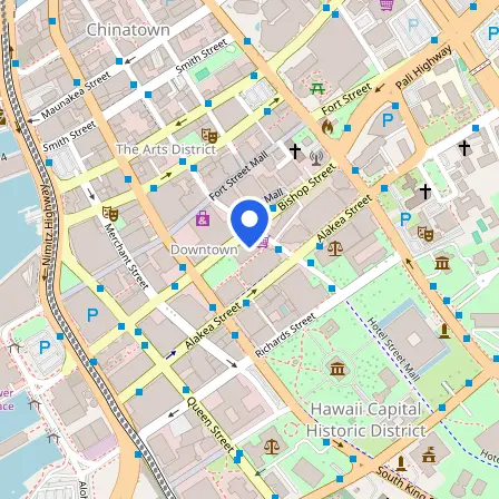 Map showing the location of Prometric Test Center in Honolulu