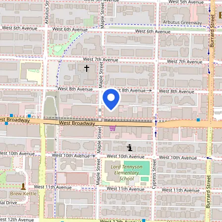 Map showing the location of IDP IELTS Test Venue - Elite Educational Institute in Vancouver