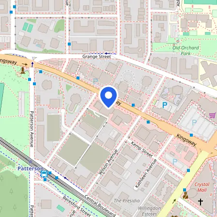 Map showing the location of BITTS Burnaby - IELTS Test Centre in Burnaby