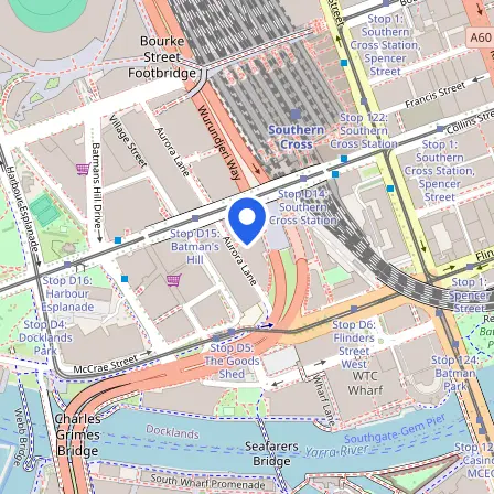 Map showing the location of IELTS Australia in Melbourne