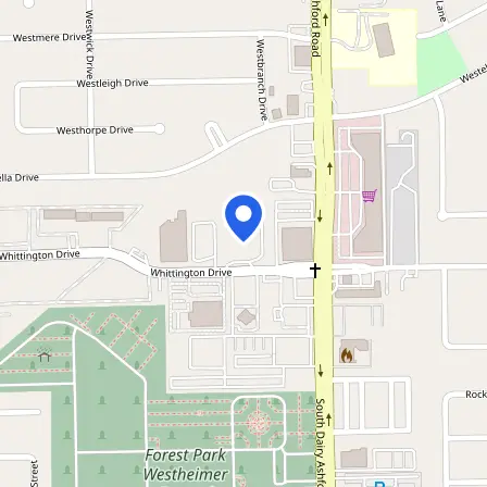 Map showing the location of Test Center USA - West Houston in Houston