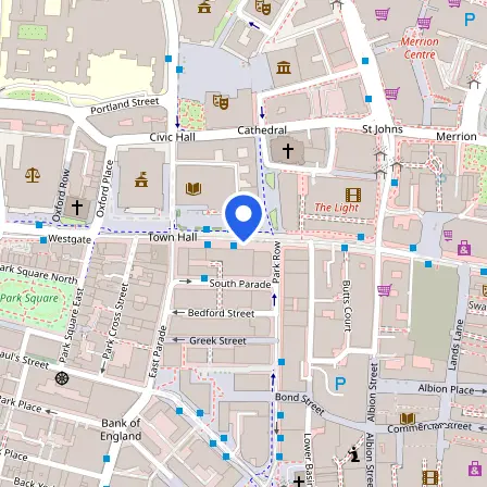 Map showing the location of Pearson Professional Centre - Leeds in Leeds