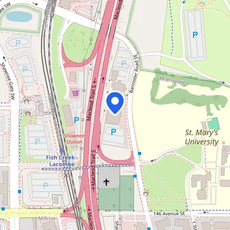 Map showing the location of A&D Tutoring Services (IELTS Test Centre) in Calgary
