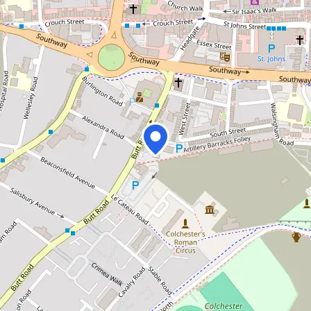 Map showing the location of Pearson Professional Centres - UK in Colchester