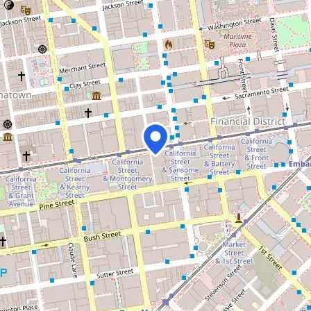 Map showing the location of ELS San Francisco IELTS Test Center in San Francisco