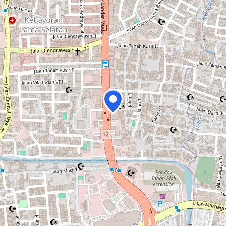 Map showing the location of IDP IELTS Pondok Indah in Jakarta