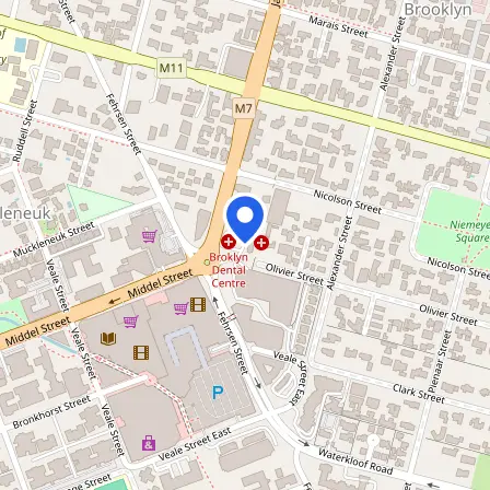Map showing the location of AC English Pearson VUE Exam Centre in Pretoria