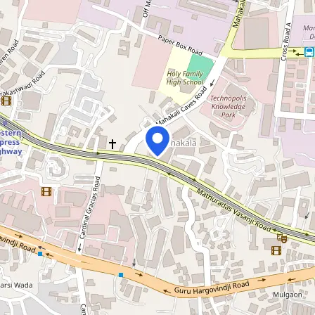 Map showing the location of IELTS Test Centre Andheri East in Mumbai