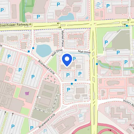 Map showing the location of Prometric in Ann Arbor