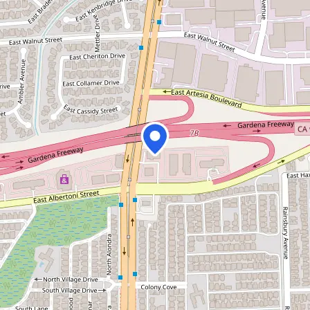 Map showing the location of PSI Testing Center in Carson