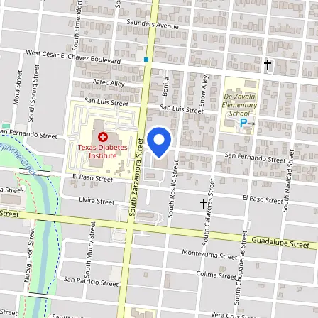 Map showing the location of Test Center USA - San Antonio in San Antonio