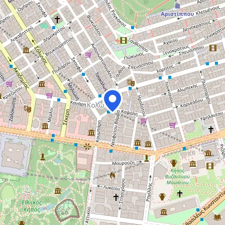 Map showing the location of British Council Greece in Athens