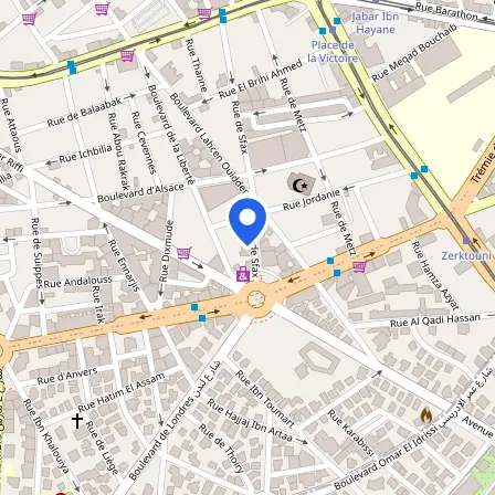 Map showing the location of British Council - IELTS Casablanca Testing Centre in Casablanca