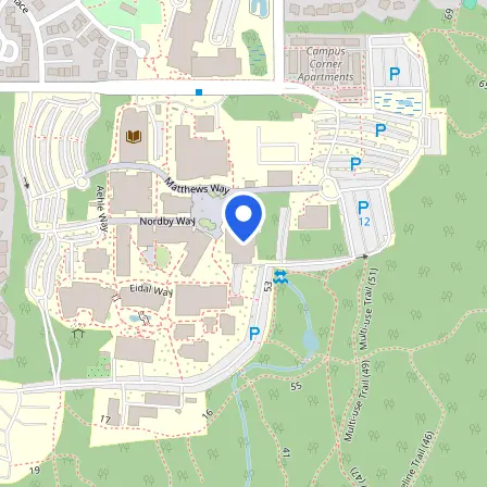 Map showing the location of Green River College: Placement & Testing Center in Auburn
