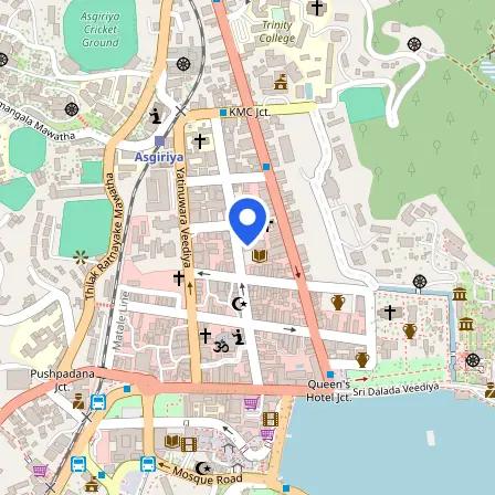 Map showing the location of British Council Kandy in Kandy