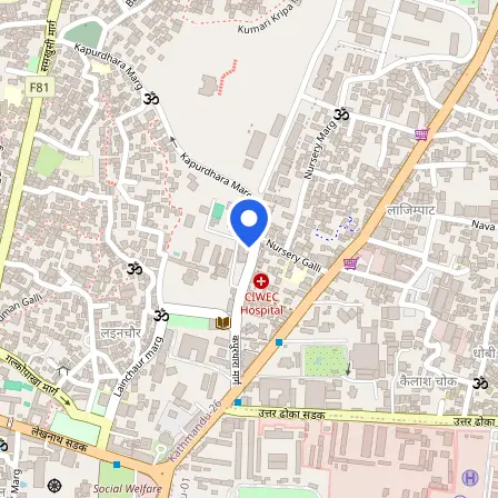 Map showing the location of British Council Nepal in Kathmandu