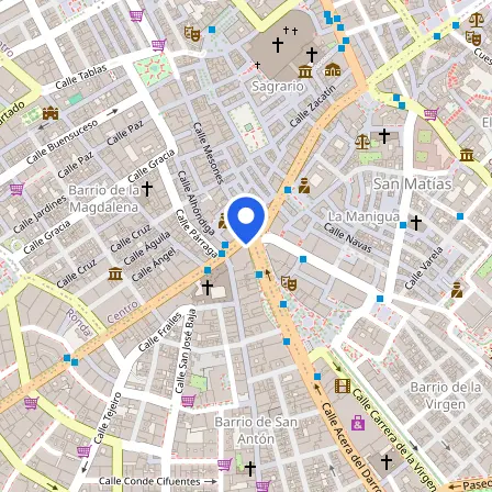 Map showing the location of Examia in Granada