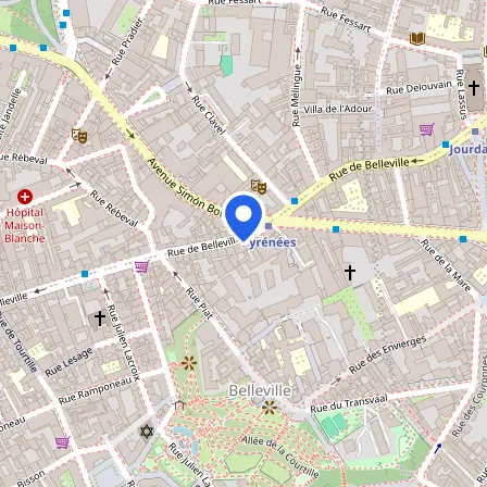 Map showing the location of Prometric Test Center in Paris