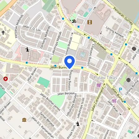 Map showing the location of IDP Education Penang in George Town
