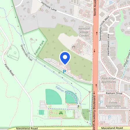 Map showing the location of Prometric in Colorado Springs