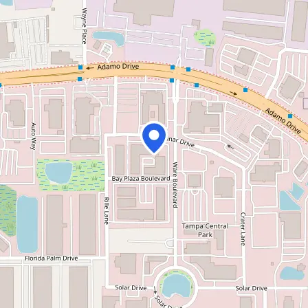 Map showing the location of PSI Examination Services in Clair-Mel City