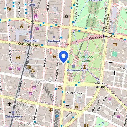 Map showing the location of Navitas English Test Centre Sydney in Sydney