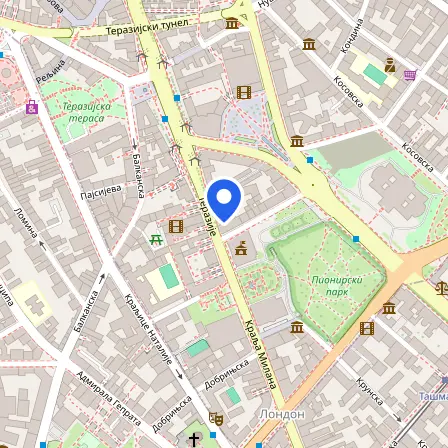 Map showing the location of Prometric Test Center in Belgrade