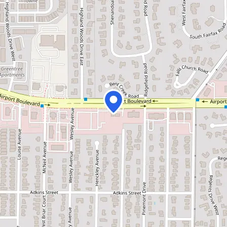 Map showing the location of PSI Testing Center in Mobile